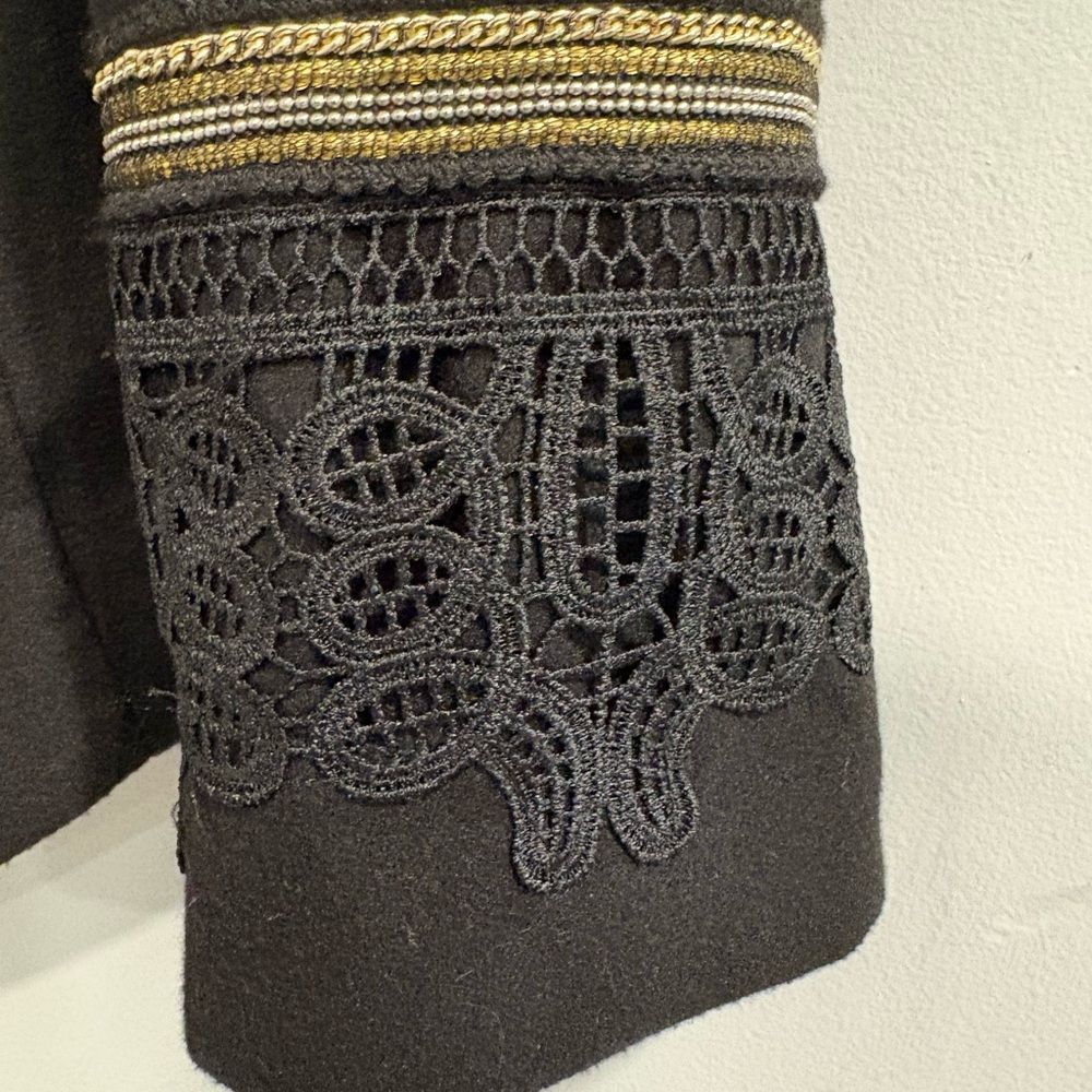 Romeo & Juliet Couture Black Blazer with Gold Buttons - Picture 4 of 14